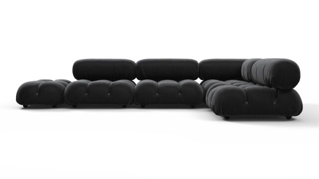 The Bellini – Black Velvet, Sectional (Right Corner)