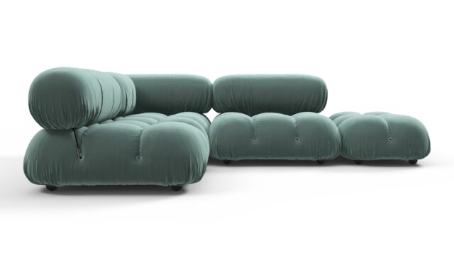 The Bellini – Jadeite Luxe Velvet, Sectional (Small Left Corner)
