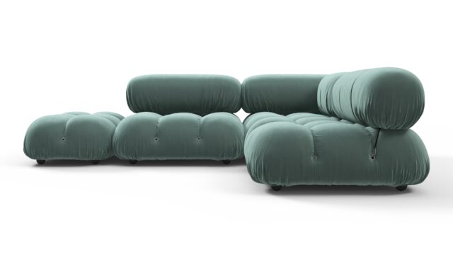 The Bellini – Jadeite Luxe Velvet, Sectional (Small Right Corner)