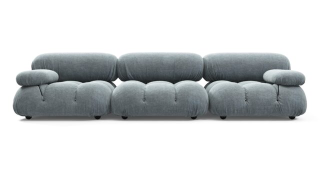 The Bellini – Cerulean Chenille, Three Seater Sofa