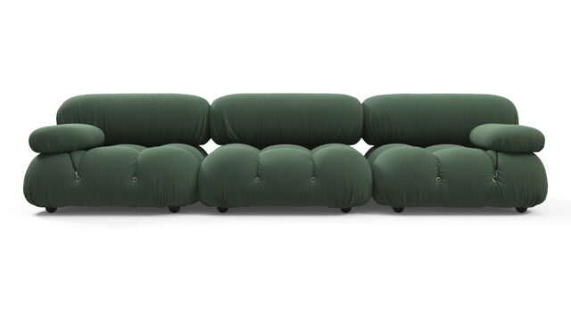 The Bellini – Evergreen Brushed Weave, Three Seater Sofa