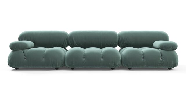 The Bellini – Jadeite Luxe Velvet, Three Seater Sofa