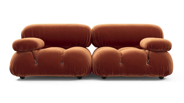 The Bellini – Spice Velvet, Two Seater Sofa