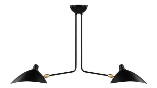 The Mouille – Black, 2 Arm Ceiling Lamp