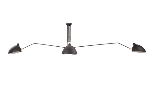 The Mouille – Black, 3 Arm Ceiling Lamp