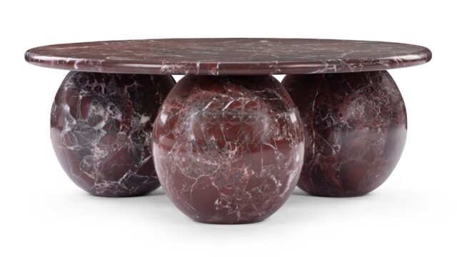 The Mya – Rosso Levanto Marble, Coffee Table