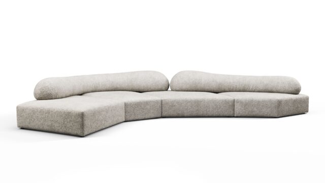 The On the Rocks – Dove Textured Chenille, Corner Sectional (Left)