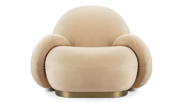 The Pacha – Ecru Velvet, Armchair