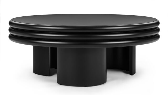 The Pascal – Black, Round Coffee Table (Low)
