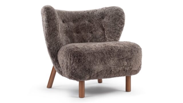 The Petra – Frosted Coco Luxe Sheepskin, Lounge Chair