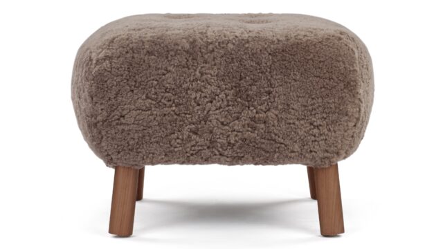 The Petra – Cappuccino Luxe Sheepskin, Ottoman