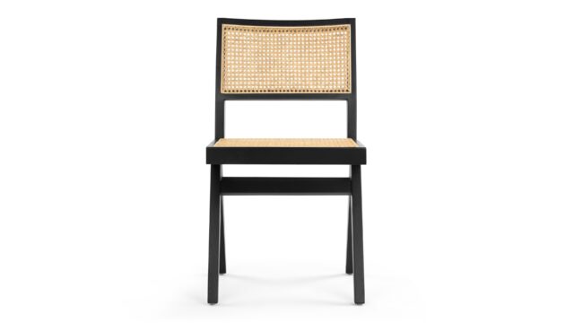 The Jeanneret Dining Chair – Black, Side Chair