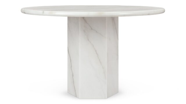 The Saga – Fiore Bianco Marble, 47in Round