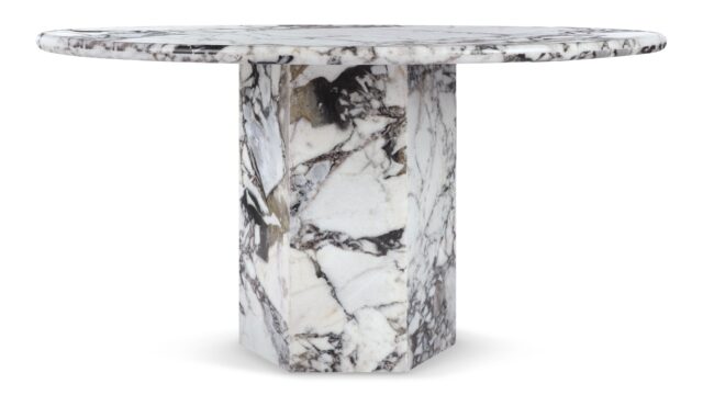 The Saga – Modellato Marble, 55in Round Dining Table