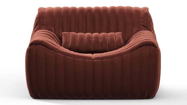 The Sandra – Burgundy Luxe Velvet, Lounge Chair