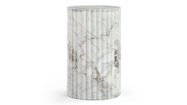 The Saturn – Orso Grigio Marble, Side Table