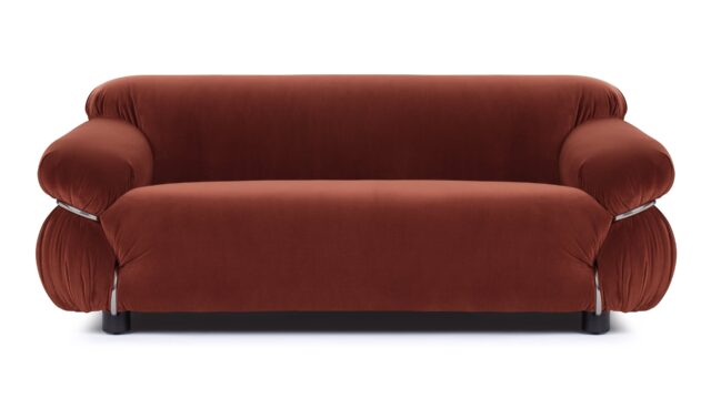 The Sesann – Burgundy Luxe Velvet, Two Seater Sofa