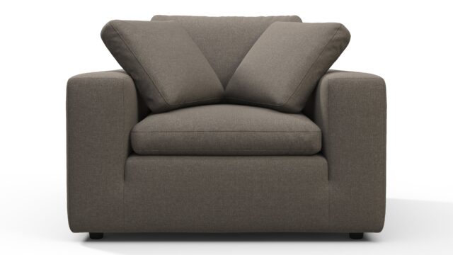 The Sky – Coffee Brushed Weave, Lounge Chair