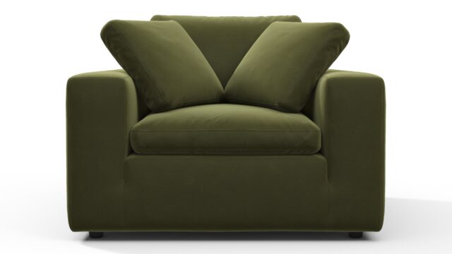 The Sky – Spruce Luxe Velvet, Lounge Chair