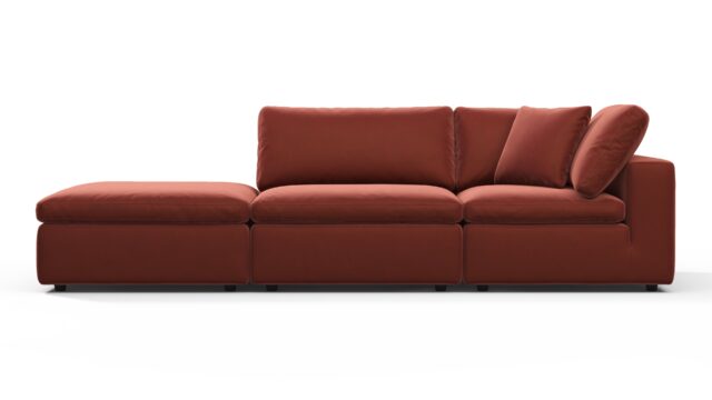 The Sky – Cinnamon Velvet, Open End Sofa (Left)
