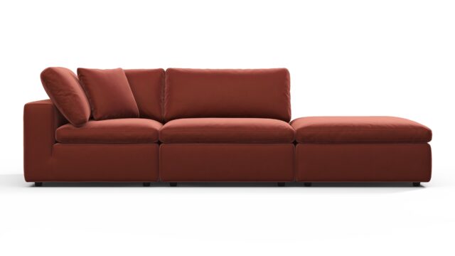 The Sky – Cinnamon Velvet, Open End Sofa (Right)