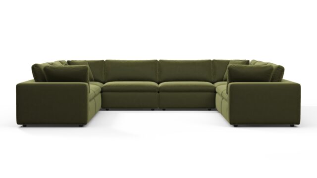 The Sky – Spruce Luxe Velvet, Sectional (Eight Seater)