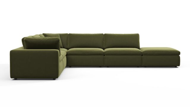 The Sky – Spruce Luxe Velvet, Sectional (Left Corner)