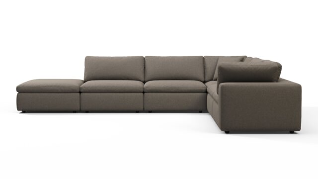 The Sky – Coffee Brushed Weave, Sectional (Right Corner)