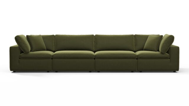 The Sky – Spruce Luxe Velvet, Four Seater Sofa