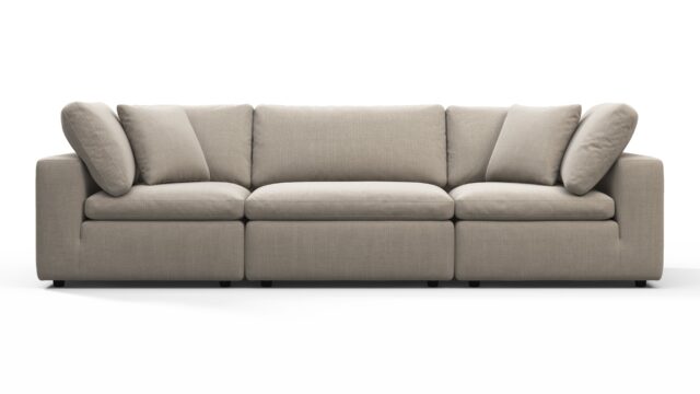 The Sky – Beige Linen, Three Seater