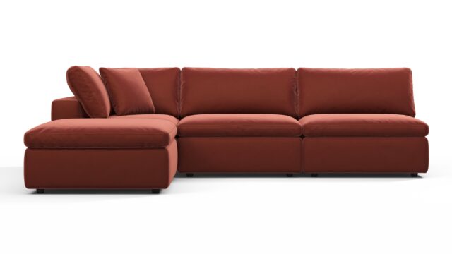 The Sky – Cinnamon Velvet, Sectional (Left Chaise)