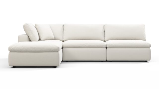 The Sky – Oatmeal Brushed Weave, Sectional (Left Chaise)