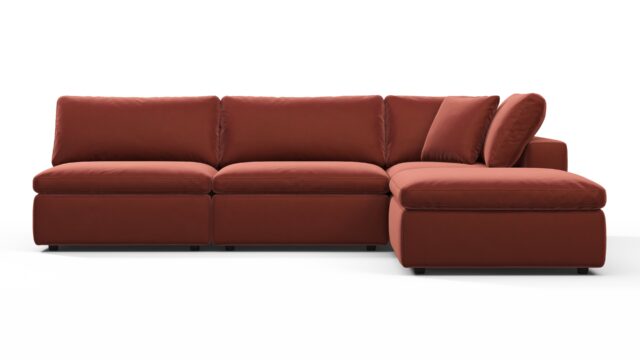 The Sky – Cinnamon Velvet, Sectional (Right Chaise)