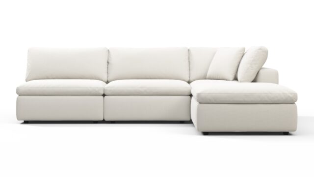 The Sky – Oatmeal Brushed Weave, Sectional (Right Chaise)