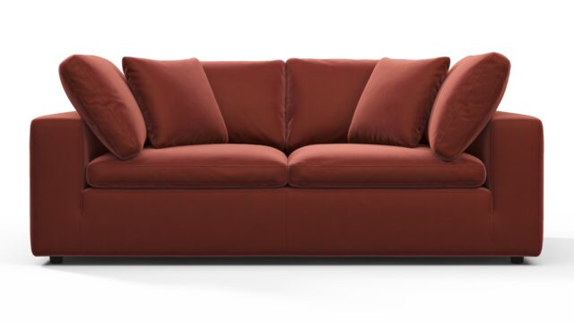 The Sky – Cinnamon Velvet, Two Seater Sofa