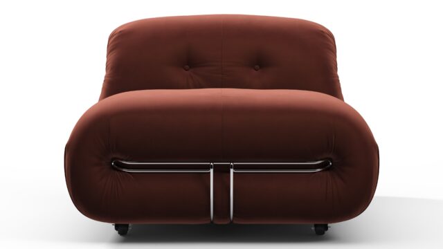 The Soriana – Burgundy Luxe Velvet, Deep Lounge Chair