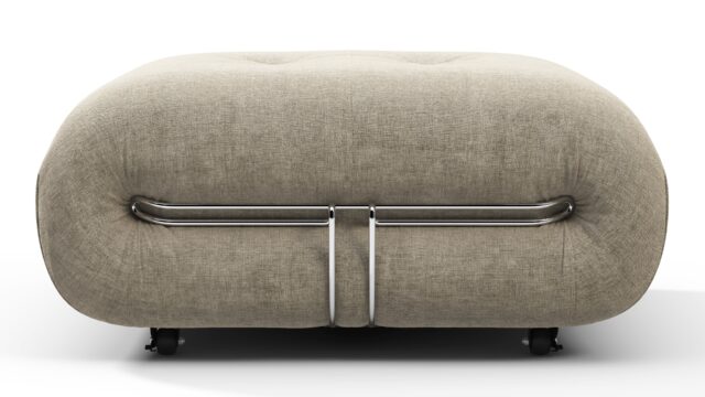 The Soriana – Beige Gray Chenille, Ottoman