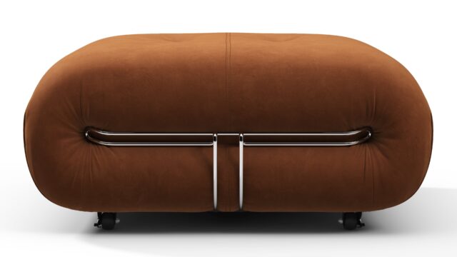 The Soriana – Burnt Orange Vegan Suede, Ottoman
