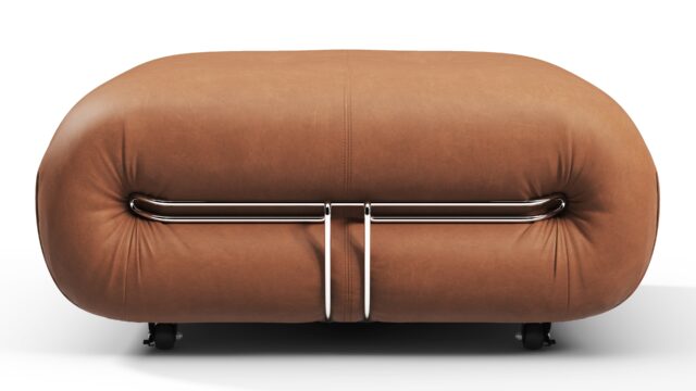 The Soriana – Chestnut Vegan Leather, Ottoman
