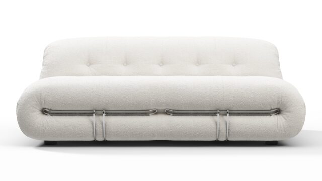 The Soriana – White Boucle, Two Seater Sofa