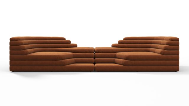 The Terrazza – Burnt Orange Vegan Suede, Combination