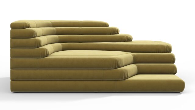 The Terrazza – Olive Gold Velvet, Left Arm