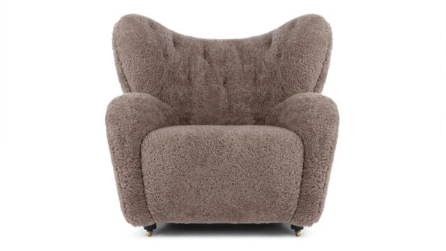 The Tired Man – Cappuccino Luxe Sheepskin, Lounge Chair