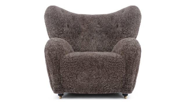 The Tired Man – Frosted Coco Luxe Sheepskin, Lounge Chair