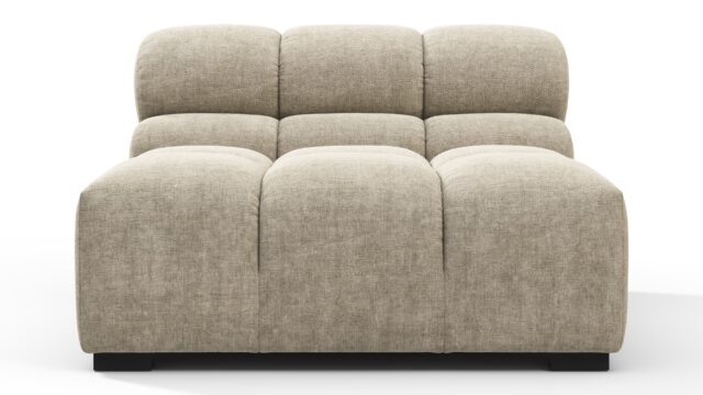 The Tufty – Beige Gray Chenille, Armless Module