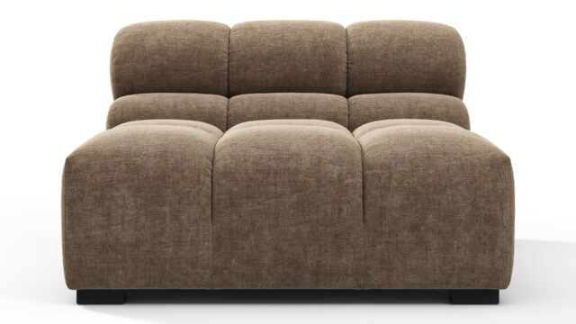The Tufty – Cappuccino Brown Chenille, Armless Module