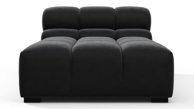 The Tufty – Black Velvet, Armless Chaise