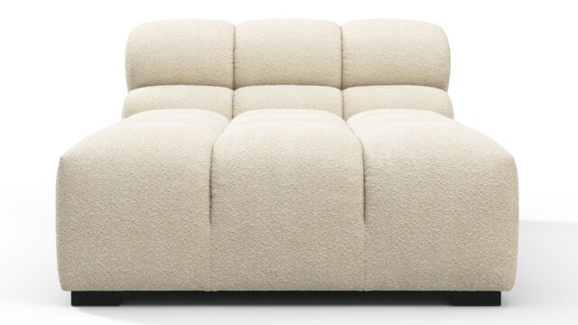 The Tufty – Eggshell Boucle, Armless Chaise