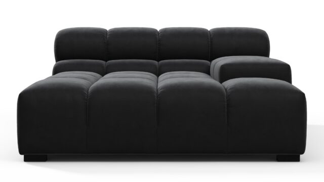 The Tufty – Black Velvet, Deep Large Armrest (Right)