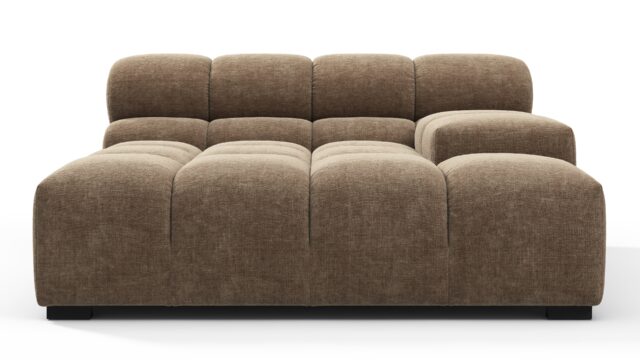 The Tufty – Cappuccino Brown Chenille, Deep Large Armrest (Right)